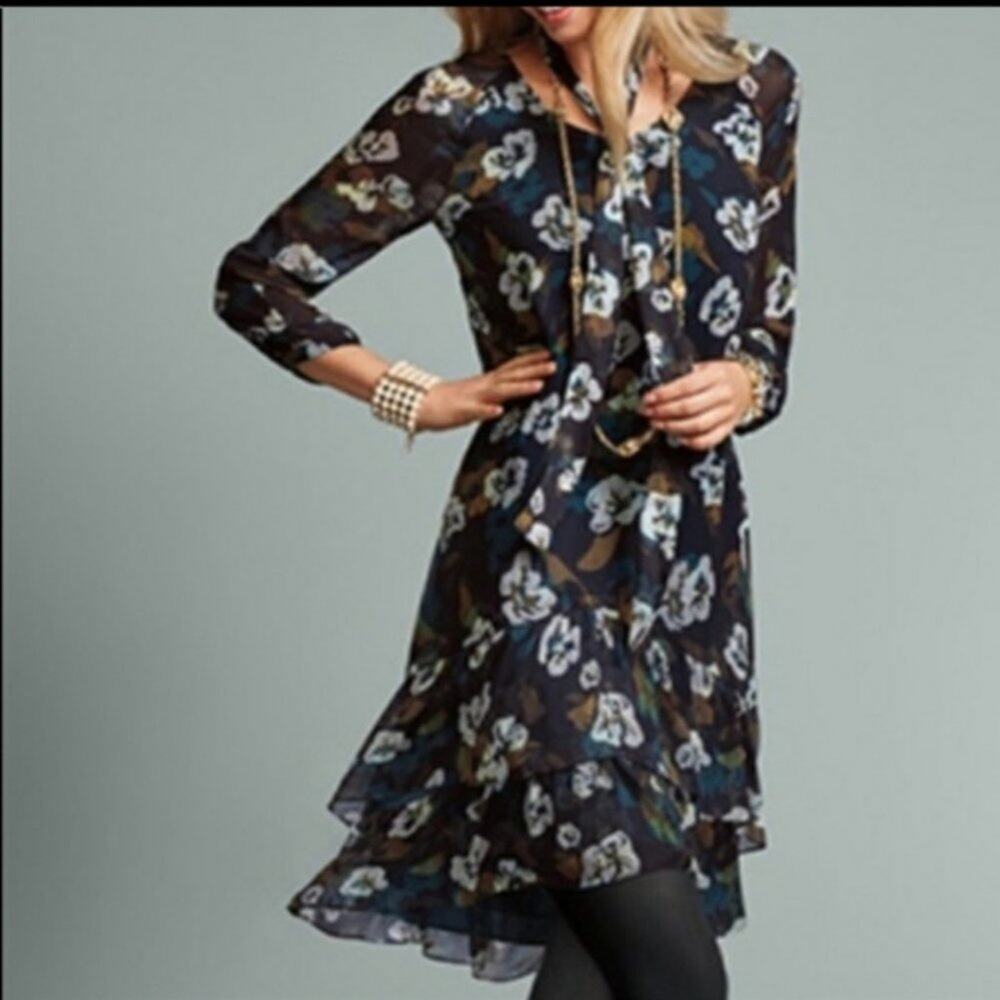 CAbi style 3460 Pirouette Floating Flowers Dress Size XS